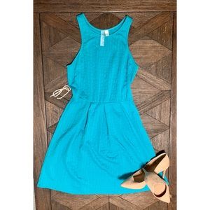 Turquoise Fit/Flare Dress - M - Francesca’s